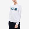 Fila Classic Cotton Crew Neck Logo Pullover Sweatshirt Men Sweatshirt Standard-White F11M238204FWT