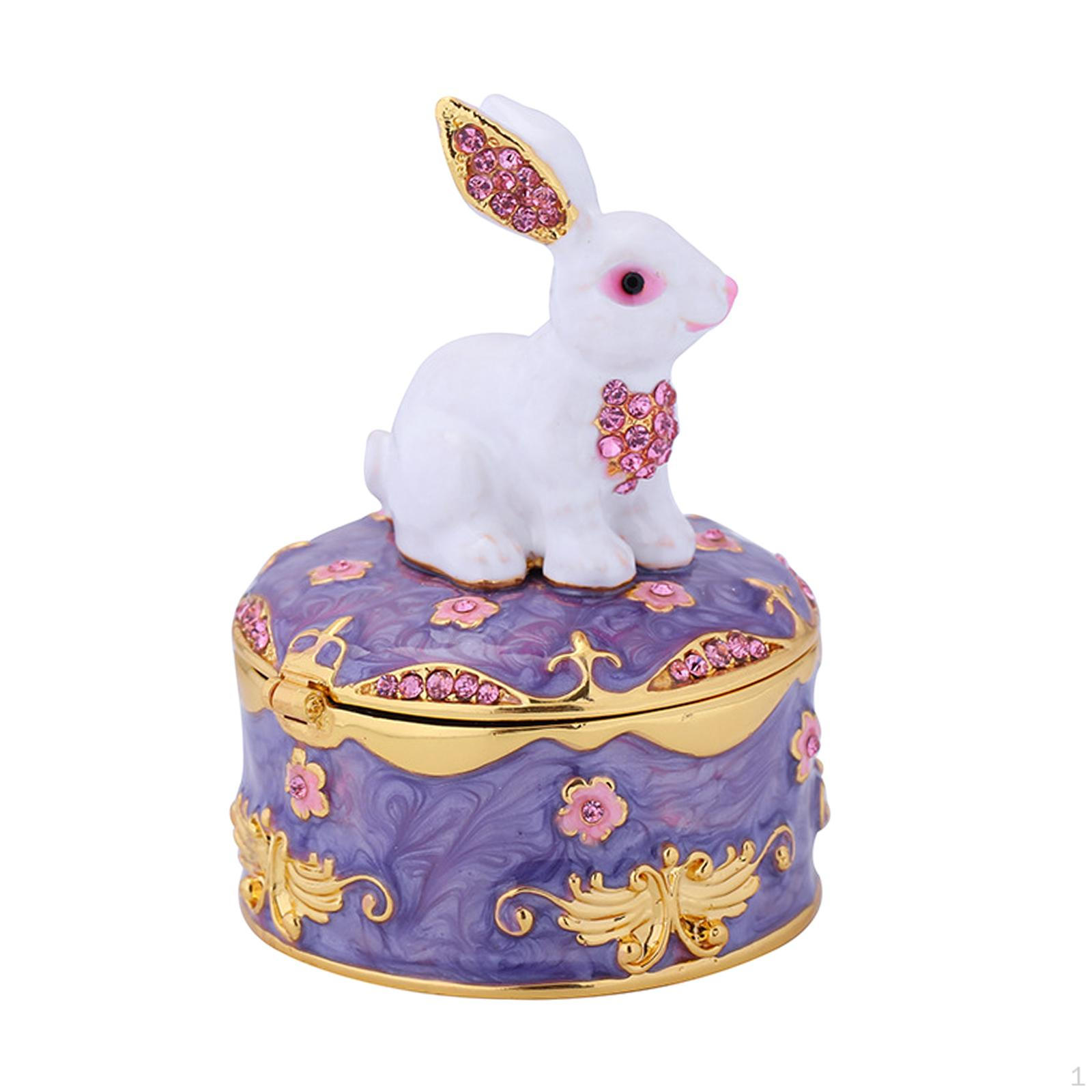 

Милый кролик шкатулка для украшений украшение для дома для браслетов сережек ожерелий фиолетовый