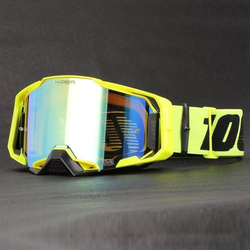 New large-frame off-road motorcycle goggles with high-definition, anti-glare lenses, suitable for wearing with prescription glasses while riding