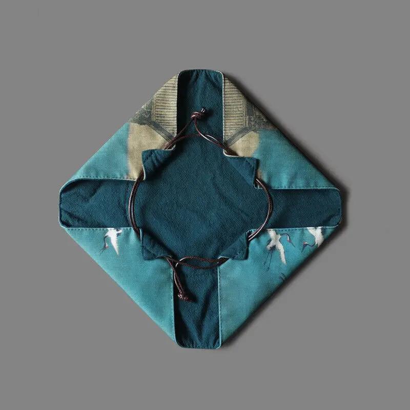 Čínský čajový konvička Šálek Úložná taška Přenosný venkovní cestovní balíček Látková taška Nádoby Balíček Gaiwan Čajová sada Útulné Útulné