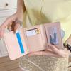 Cute Cartoon Cupcake Short Wallet Multi-card Slot Embroidery Coin Purses Leather Money Bag Women