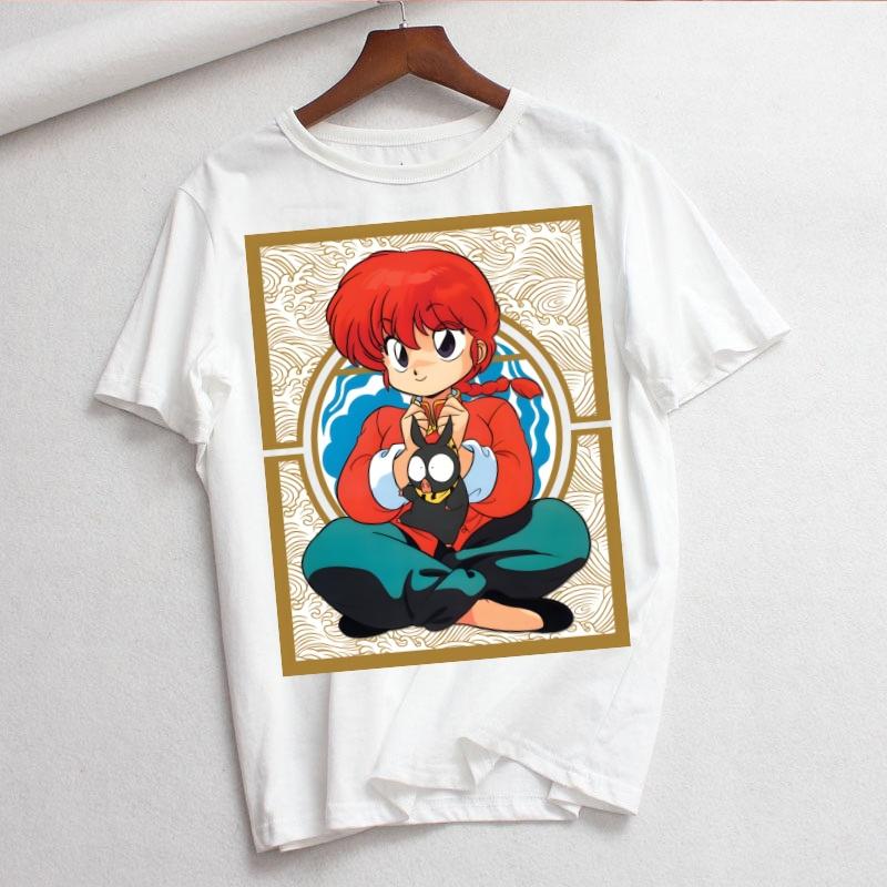 Ranma 12 Shampoo Rumiko Takahashi T-shirt Femme Décontracté Drôle T-shirts Kawaii T-shirts Top Hipster Femme Harajuku Chemises Courtes