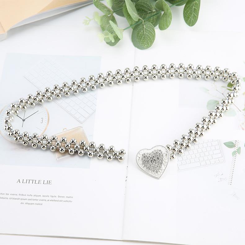 

Эластичный бисерный пояс с жемчугом женский для платья, свитера, декоративная поясная печать, винтажный изящный