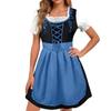 Beer Festival Costume, Women's Performance Costume, Floral Print Square Neck Dress