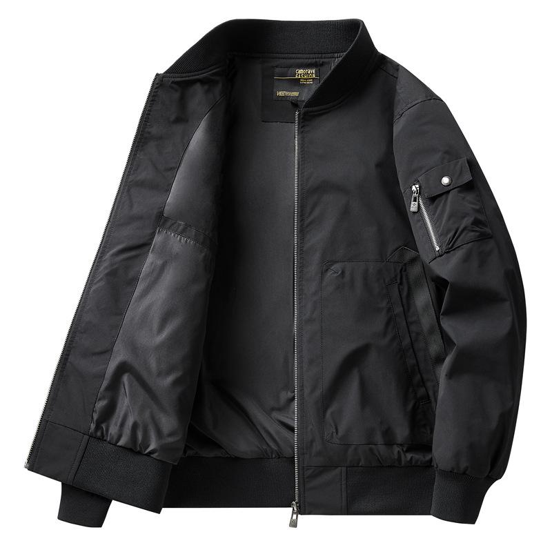 Men's Retro Flight Suit Baseball Jacket - Casual, Loose, Versatile Outerwear