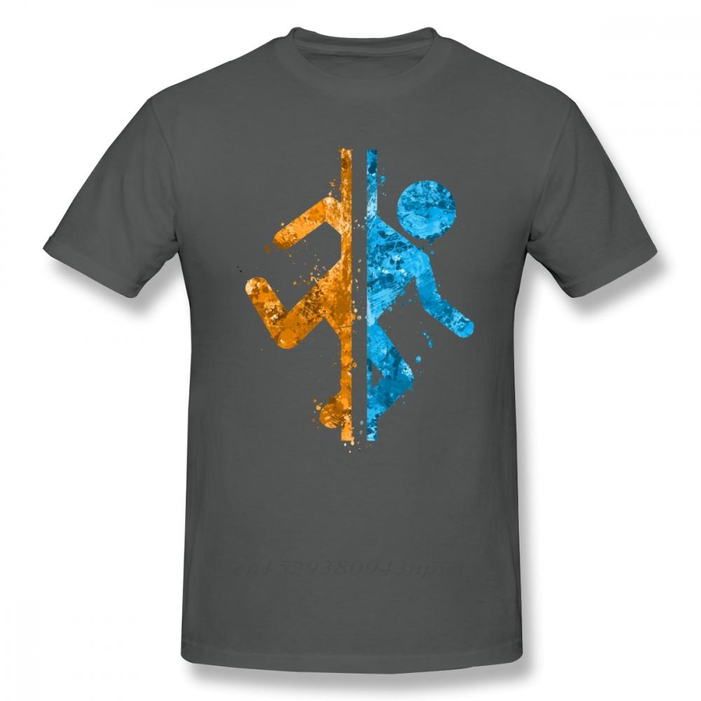 Portal T Shirt Portal Splatter TShirt Printed Casual Tee Shirt Mens Cute Cotton Short Sleeves Tshirt
