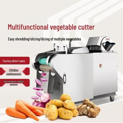 Electric Multifunctional Dicing & Slicing Machine for Vegetables - Ideal for Canteens and Restaurants