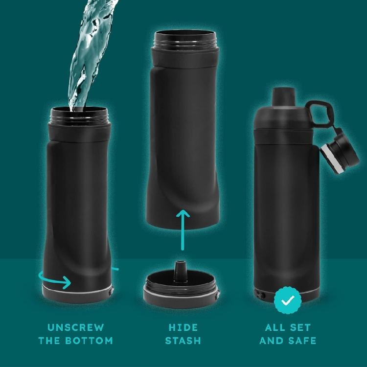 Bottom Compartment Water Bottle Store Your Belongings Safty Hiding Drinks Cup