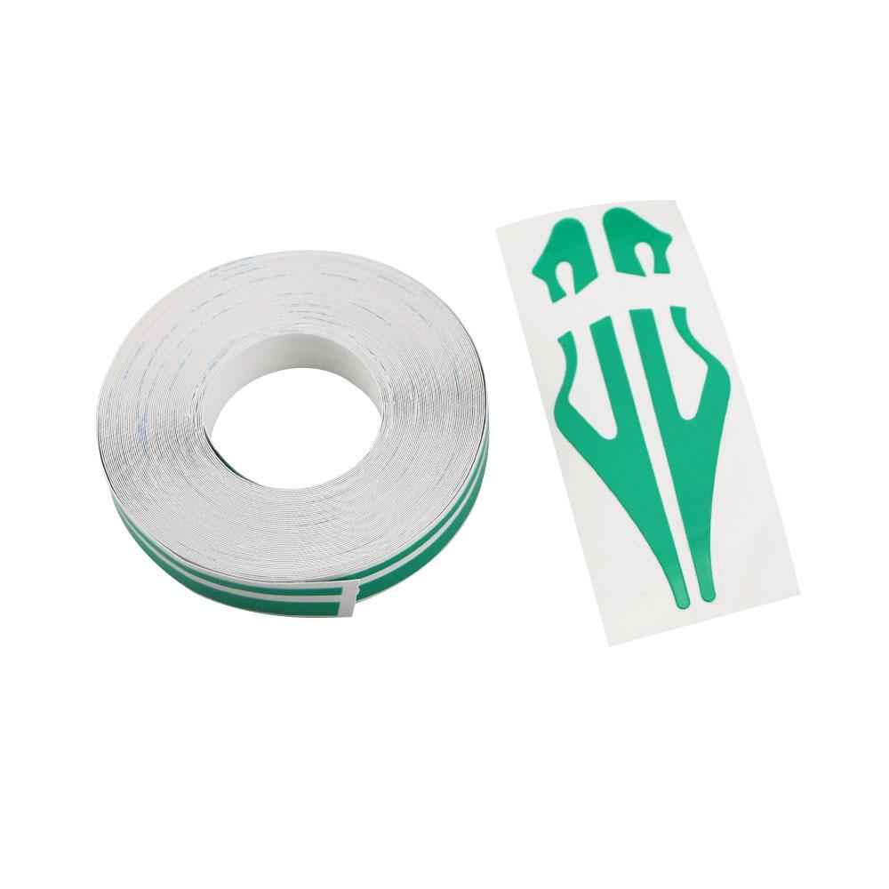 1 Roll Solid Color Car Body Decal Vinyl Sticker Striping Double Line Tape Car Decor Auto Accessories 12*9800mm зелёный