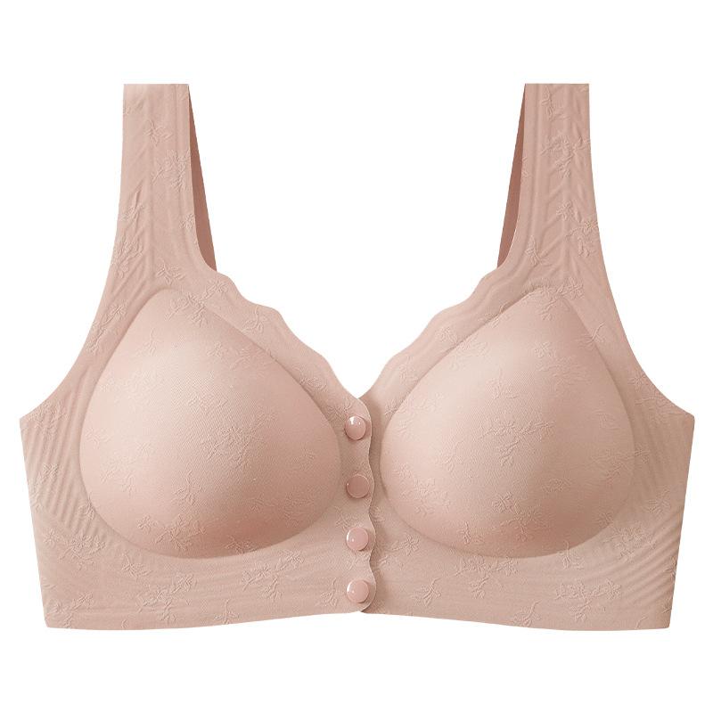 Front Buckle Mother, Big Chest, Small Gathering, Pull Anti-sagging, No Steel Ring, Middle-aged and Elderly Large Size Bra, Bra Cover