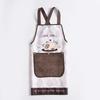 Cartoon Cat And Dog Print Waterproof Sleeveless Apron For Kitchen Cooking And Home Use