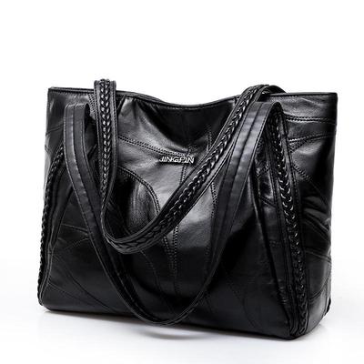 Women Stylish Motorcycle Handbags Ladies European Style Classic Chic Soft Travel,Light gray,28CM