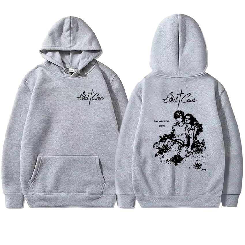 Худи с двусторонним принтом «Тур певицы Этель Кейн 2025» Осень-Зима Мужской женский Тренд Y2k Повседневный свитшот Унисекс Флисовый пуловер 2XL