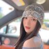 2025 Women's Sequin Pearl Flower Beanie - Breathable Versatile Pullover Hat