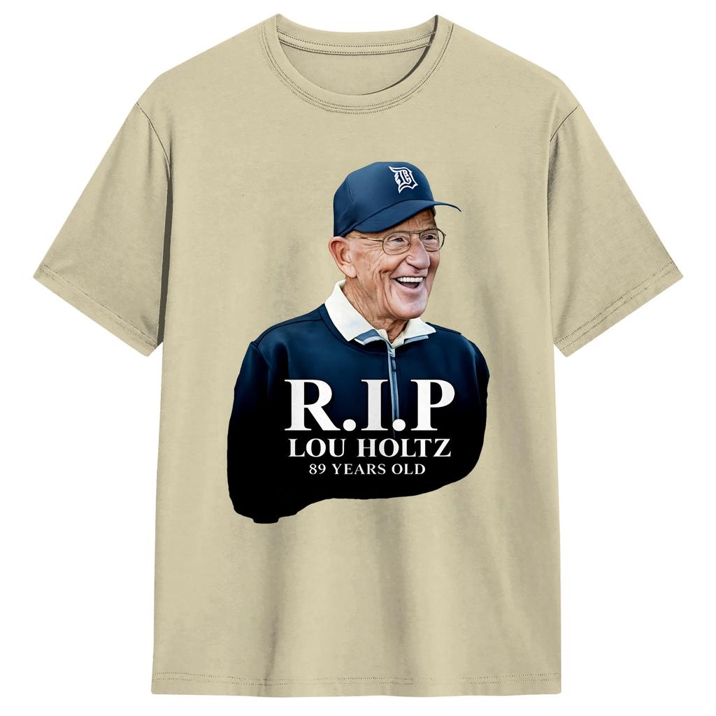 Unisexs Lou Holtz 19372026 Memorial T Shirt 100 Cotton Clothes Funny Short Sleeve Round Collar Tee Shirt Printed TShirts