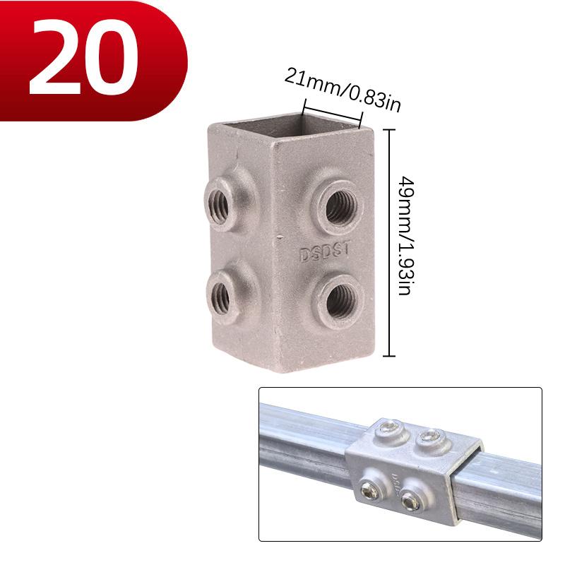 1 buc Piesă de Conectare Tub Pătrat Aliaj Aluminiu Cot Conector Triplu Tub Pătrat Îmbinare Fixă Raft Raft de Depozitare