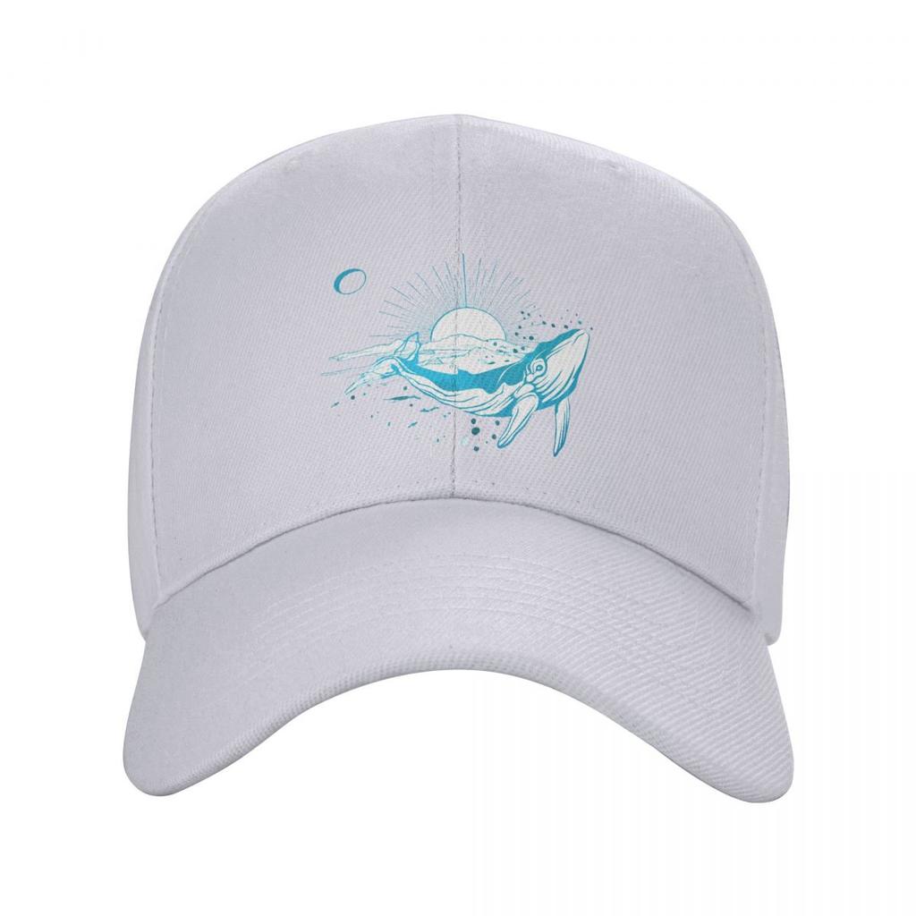 Cartoon Whale Ocean Animal Sunset Print Baseball Caps Fashion Men Women Hats Outdoor Cap Sports Baseball Hat Casquette