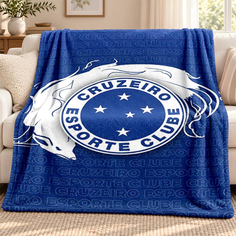 Cruzeiro Esporte Clube blanket Flannel Blanket Soft Cozy Plush Throw for Sofa Bed Lightweight Home Decoration Outdoor camping