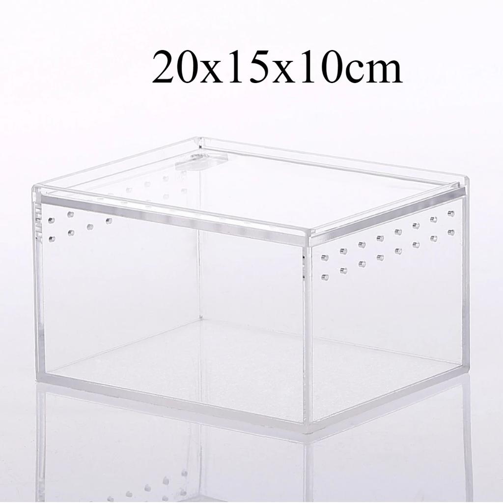 Transparent Acrylic Reptiles Breeding Box Spider Lizard Amphibian Terrarium Leak-proof Pets Habitat Arboreal Tarantula Enclosure