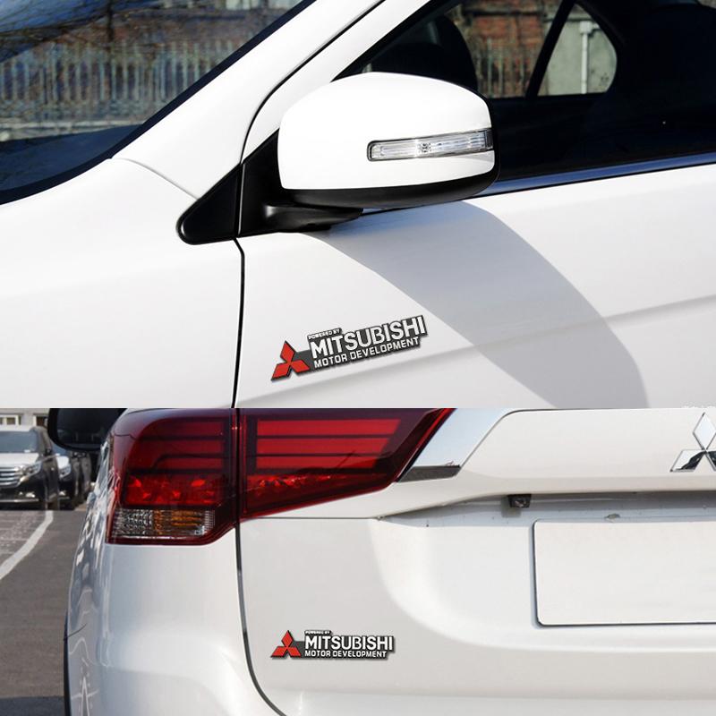 Metalowa Naklejka 3D Chromowana Emblemat Karoserii Samochodu Emblemat Bagażnika Stylizacja Samochodu Dla Mitsubishi Lancer ASX Mirage Pajero-Sport Xpander Attrage