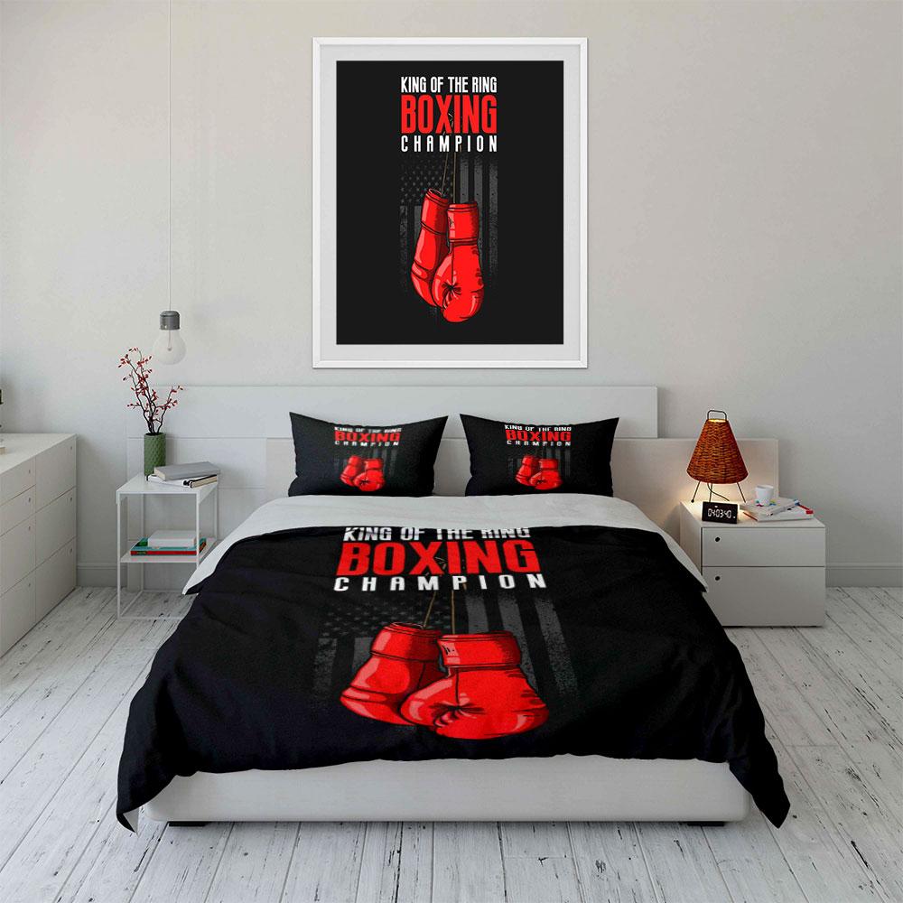 Design guantoni da boxe rossi. Set lenzuola Set copripiumino Copripiumini Federe(1*Copripiumino 2*Federe senza imbottitura piumone)