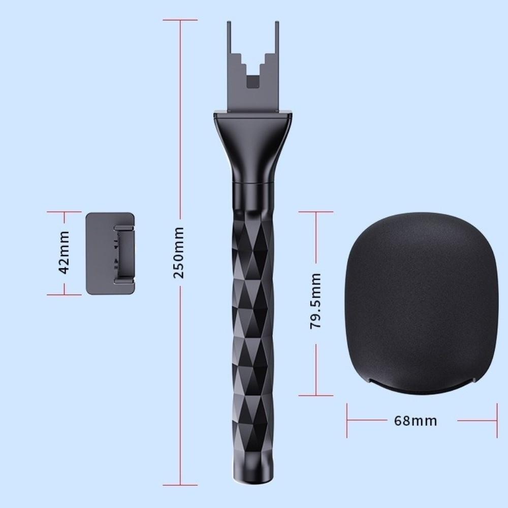 Handheld Microphone Handheld Grip Stick with Windproof Sponge Microphone Grip Stick Mic Stand