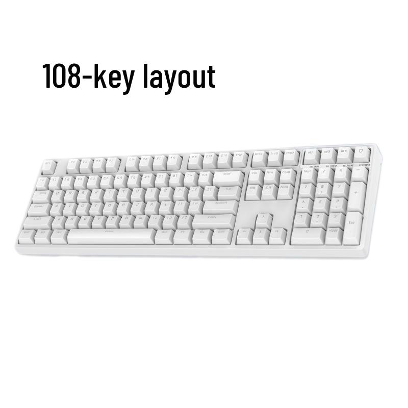 108-Key Blue Switch Mechanical Keyboard - Wired for Gaming and Office Use, New Model.