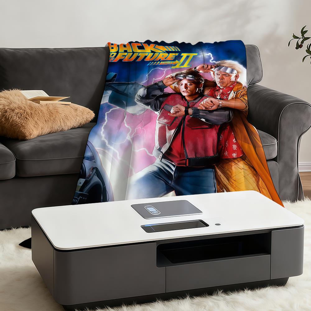 B-BackS To The F-FutureS Movie Blanket Soft Warm Furry Throw Super Kids Toys Bed Sofa Car Cradle
