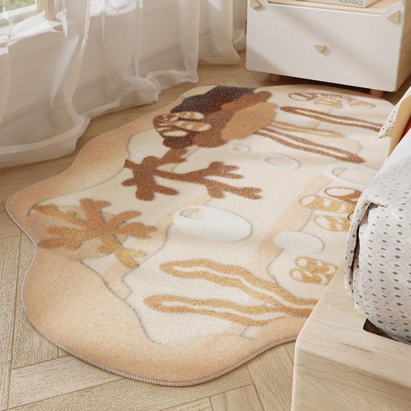 Irregular Shape Bedroom Decor Bedside Carpet Ins Style Carpets for Living Room Fluffy Soft Washable Plush Carpet Home Lounge Mat