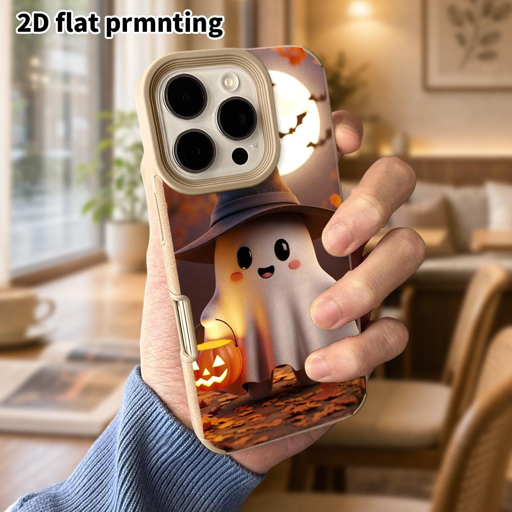 Phone Case: Lambskin 2D Flat Samsung Galaxy A34 A35 M05 M06 S20 S22 S21 FE Plus 5G Protective Case, Little White Bear, Christmas and Halloween Gifts