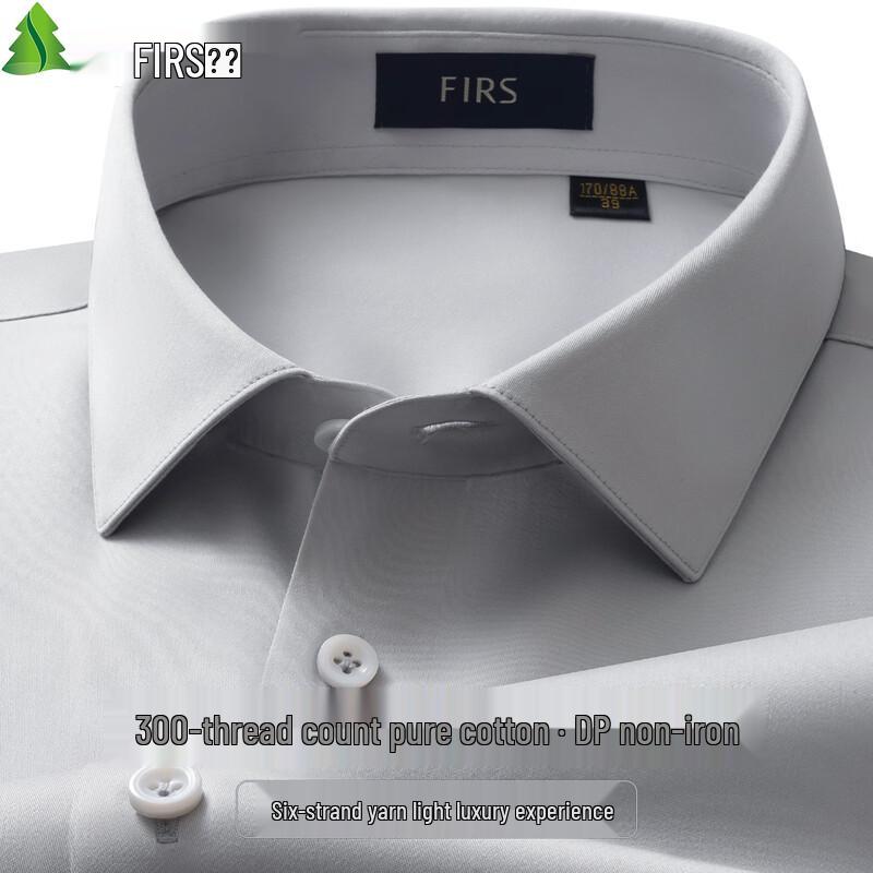 

FIRS Men s Luxury 300-Thread Satin Cotton Wrinkle-Free Shirt 41