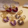 Geometric Oval Silver Needle Earrings, High-end and Elegant Earrings for Women