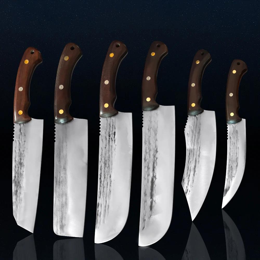 

Нож для разделки мяса с кованым лезвием, топор для мяса и овощей, кухонные ножи для шеф-повара, универсальные ножи для готовки, нож из нержавеющей стали