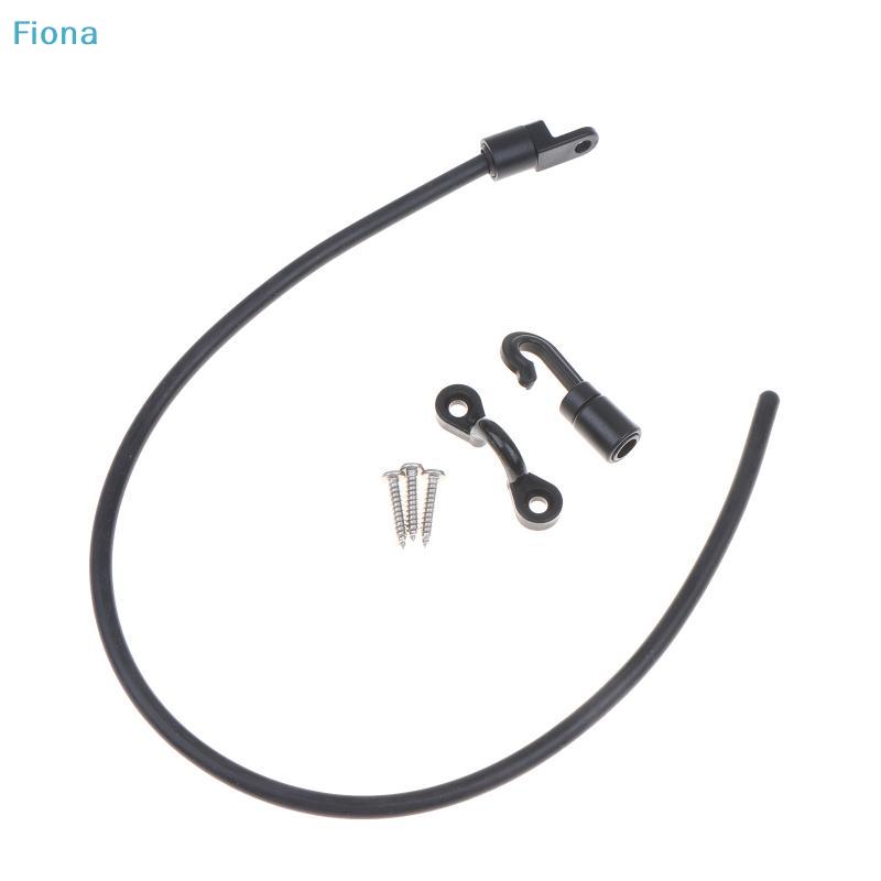 2Sets 18" Marine Boat Fishing Rod Tamer Strap Adjustable Elastic Rope Hook Fixing Buckle Set Deck Mount Connector Canoe Kayak