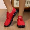 35-45,Soft-soled Shoes Women's Large Size Hand-stitched Lace-up Outside Casual Shoes, Ladies Imitation Leather Shoes