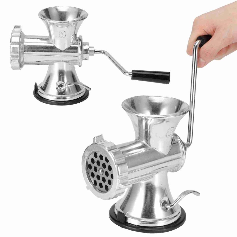 Suction Cup Base Manual Meat Grinder Aluminum Alloy Hand Crank Mincer  Sausage Making
