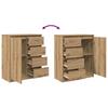 Sideboard with Drawers Artisan Oak 71 x 35 x 84 cm Engineered Wood