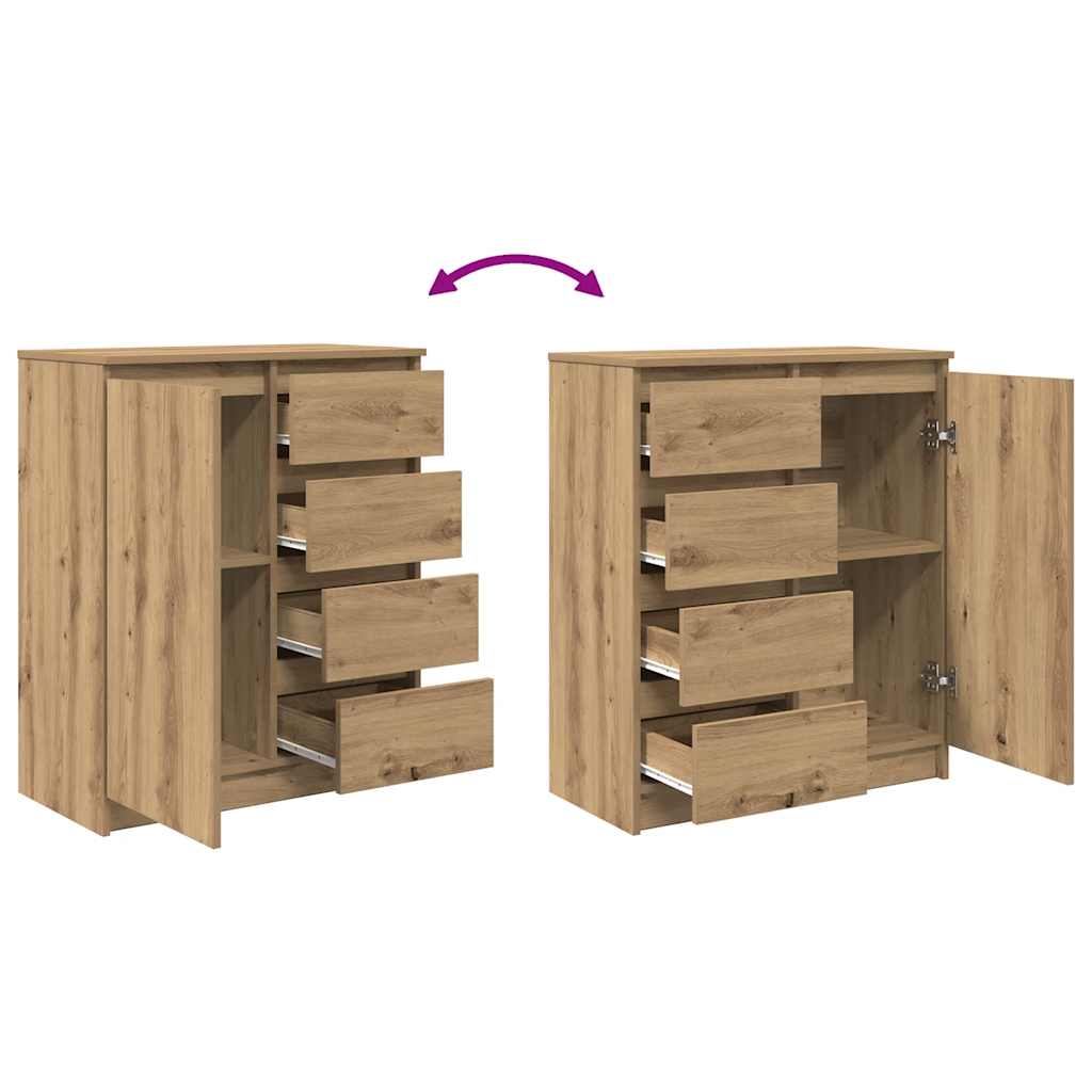 Sideboard with Drawers Artisan Oak 71 x 35 x 84 cm Engineered Wood