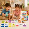58PCS 26 Alphabet English Learning Numbers Colors Shapes Flash Cards for Ages 2-4 Years Early Education Vocabulary Cards