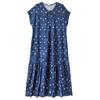 Women's Plus Size Floral Print Short Sleeve Maxi Dress, Loose Casual Summer Sundress (XL-5XL)