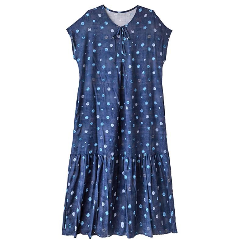 Women's Plus Size Floral Print Short Sleeve Maxi Dress, Loose Casual Summer Sundress (XL-5XL)