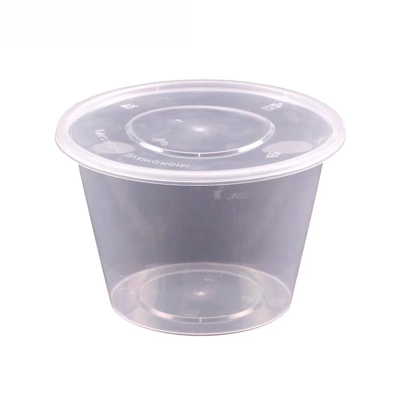 Disposable Round Plastic Food Containers with Lids
