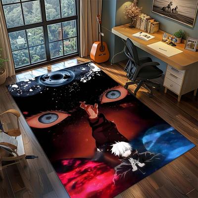 Tapis Tapis Anime Jujutsu Kaisen Tapis Grande Surface Tapis de Sol Antidérapant Lavable Pièce de Gamer Chambre à Coucher Décoration de Maison
