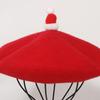 Women's Bright Red Wool Beret - Adult Winter Christmas Hat