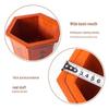 Red Hexagonal Purple Clay Flower Pot Set