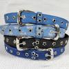 Punk Rock Belt Waistband with Star Accent & Metal Studs Decor, Female Students Waist Accessory for Jeans Pants