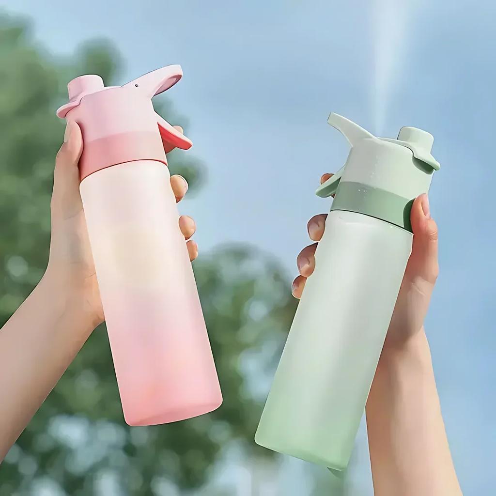 Children's Mug Outdoor Portable Sports Water Bottle Gradient Jet Mug Outdoor Sports Fitness Mug Gradient Frosted Straw Cup