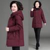 Mid-Length Hooded Maternity Down Coat for Women - 2025 Winter Style, Loose Fit Jacket Outerwear