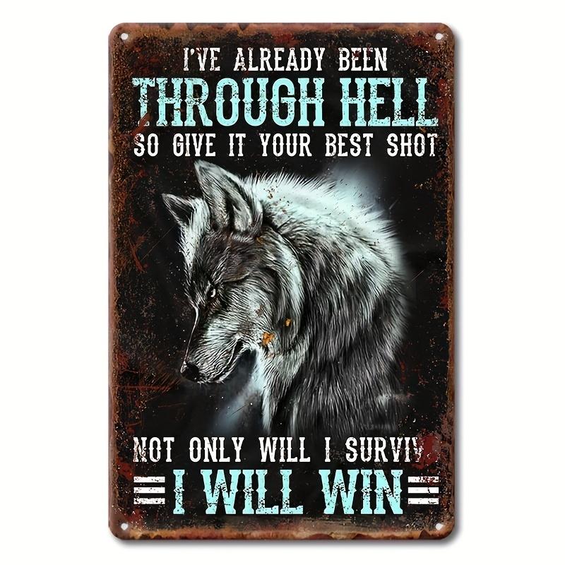 1pc, Vintage Metal Tin Sign, Animal Wolf Funny Art Poster, Bedroom Decoration, Cafe Signs, Bar Decor, Club Signs, Living Room