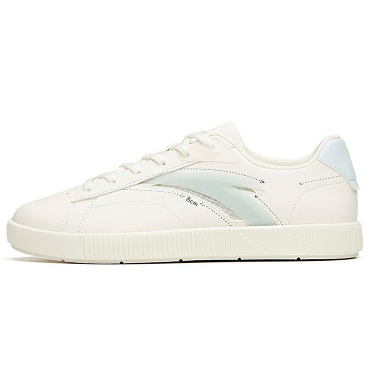 

New Anta Life Collection Slip-Resistant Lightweight Wear-Resistant Low-Top Skateboard Shoes Women s White Blue 122128062-4 35.5